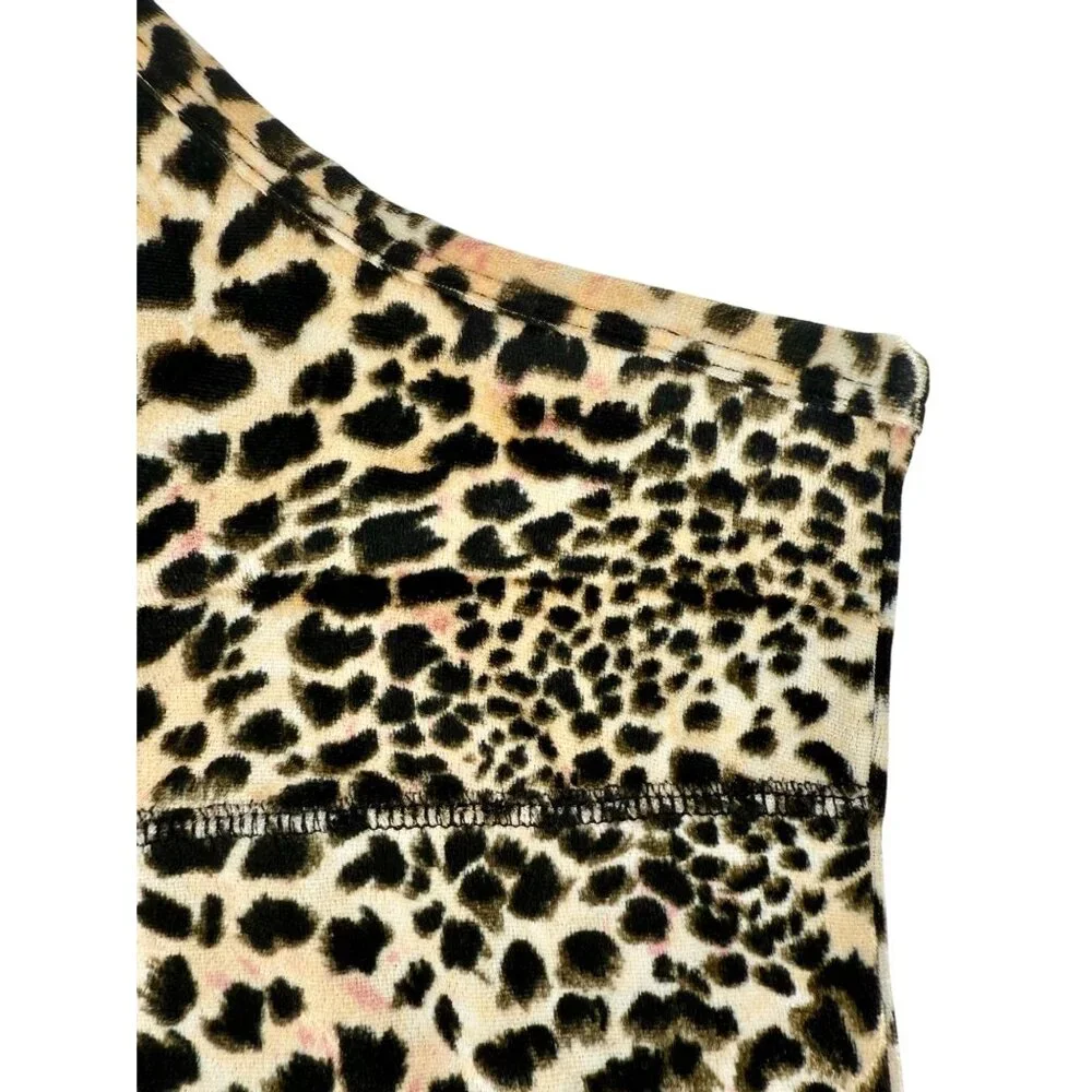 Vintage Y2K Expressions Leopard Print Lace Trim V-Neck Camisole Top Late 90s M - Picture 3 of 11